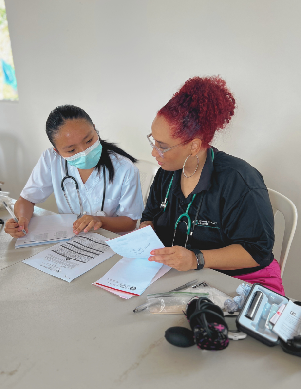 collaborating with doctor on a study abroad medical internship